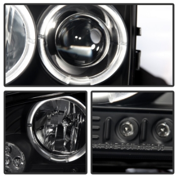 Picture of Spyder Dodge Charger 06-10 Projector Headlights Halogen- LED Halo LED Blk Smke PRO-YD-DCH05-LED-BSM
