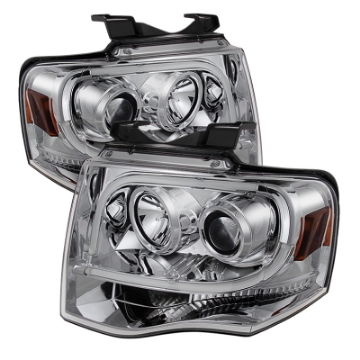 Picture of Spyder Ford Expedition 07-13 Projector Headlights Light Tube DRL Chrm PRO-YD-FE07-LTDRL-C