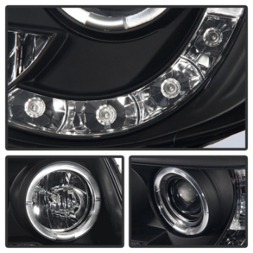 Picture of Spyder Toyota Tacoma 05-11 Projector Headlights LED Halo LED Blk Smke PRO-YD-TT05-HL-BSM