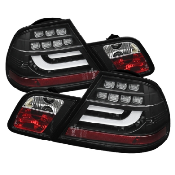 Picture of Spyder BMW E46 00-03 2Dr Coupe Light Bar LED Tail Lights Blk ALT-YD-BE4600-LBLED-BK
