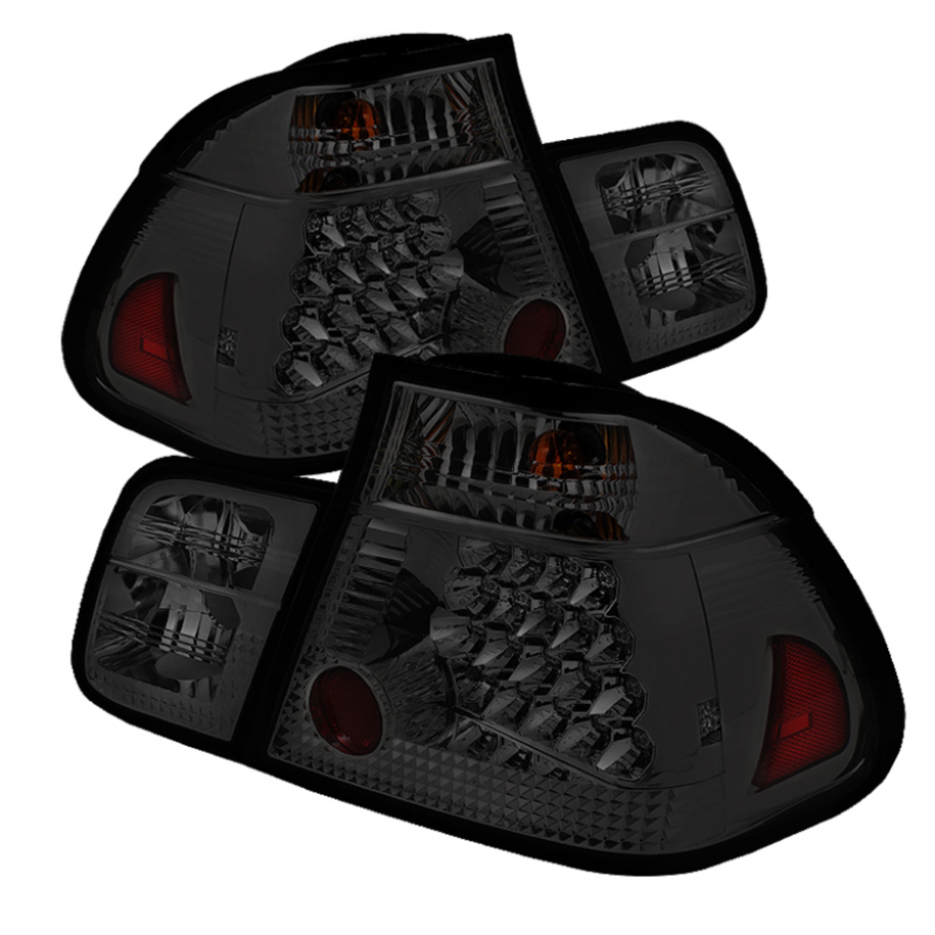 Picture of Spyder BMW E46 3-Series 02-05 4Dr Tail Lights Smke ALT-YD-BE4602-4D-LED-SM
