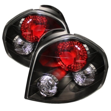 Picture of Spyder Hyundai Santa Fe 01-06 01-04 Model use 3 Bulbs onlyEuro Tail Lights Blk ALT-YD-HYSF01-BK