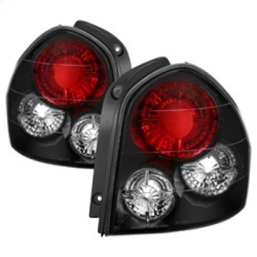 Picture of Spyder Hyundai Santa Fe 01-06 01-04 Model use 3 Bulbs onlyEuro Tail Lights Blk ALT-YD-HYSF01-BK
