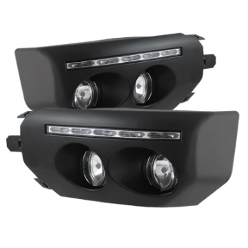 Picture of Spyder Toyota FJ Cruiser 07-14 Fog Lights With LED Daytime Running Lights w-swch Blk FL-DRL-TFJ07-BK