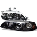 Picture of Spyder Honda Civic 92-95 2-3DR 1PC Projector LED Halo Amber Reflector Blk PRO-YD-HC921P-23D-AM-BK