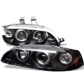 Picture of Spyder Honda Civic 92-95 2-3DR 1PC Projector LED Halo Amber Reflector Blk PRO-YD-HC921P-23D-AM-BK
