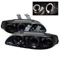 Picture of Spyder Honda Civic 92-95 2-3DR 1PC Projector LED Halo Amber Reflector Smke PRO-YD-HC921P-23D-AM-SMC