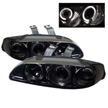 Picture of Spyder Honda Civic 92-95 2-3DR 1PC Projector LED Halo Amber Reflector Smke PRO-YD-HC921P-23D-AM-SMC