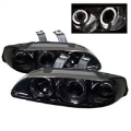 Picture of Spyder Honda Civic 92-95 2-3DR 1PC Projector LED Halo Amber Reflector Smke PRO-YD-HC921P-23D-AM-SMC