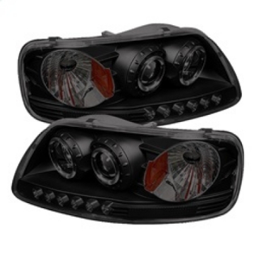 Picture of Spyder Ford F150 97-03 Projector - LED Halo Amber Reflector LED Blk Smke PRO-YD-FF15097-1P-AM-BSM