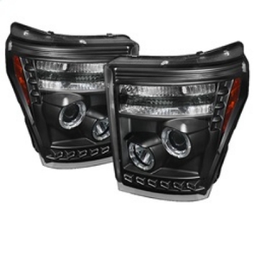 Picture of Spyder Ford Super Duty 11-15 Projector Headlights CCFL Halo DRL Blk Low 9006 PRO-YD-FS11-CCFL-BK