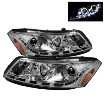 Picture of Spyder Honda Accord 08-12 4Dr Projector Headlights- LED Halo DRL Chrm PRO-YD-HA08-4D-HL-C