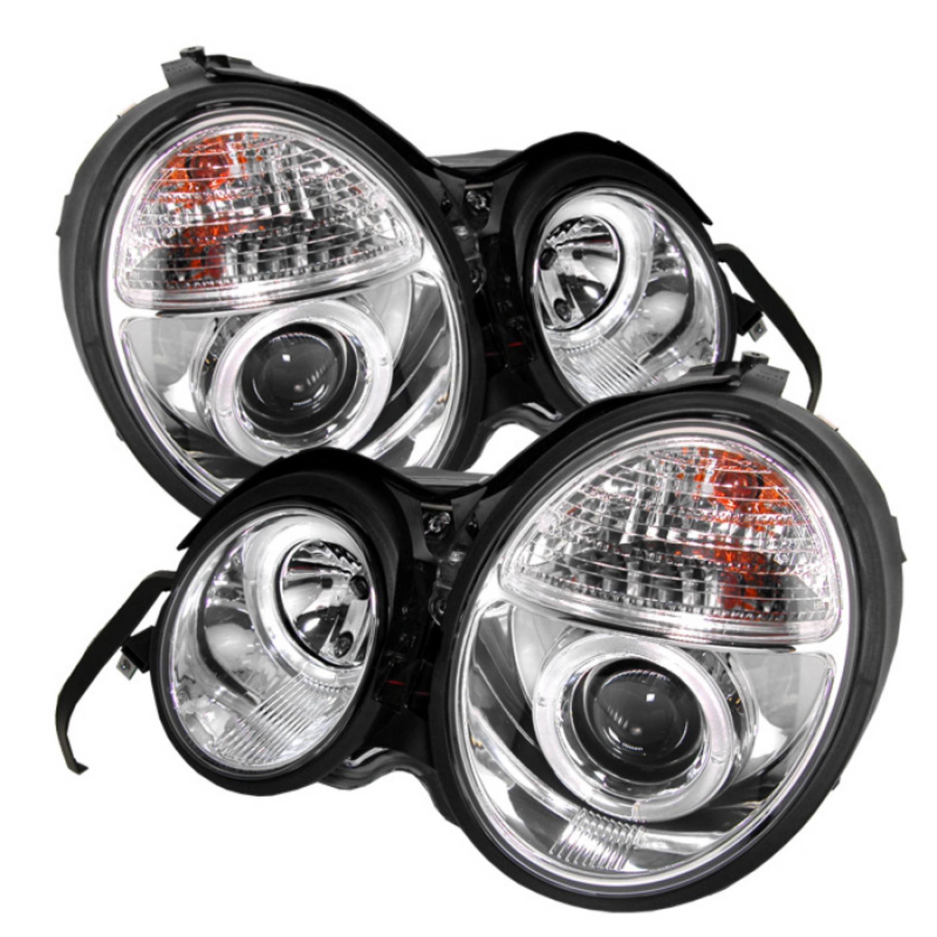 Picture of Spyder Mercedes Benz E-Class 95-99 Projector Headlights LED Halo Chrm PRO-YD-MBW21095-HL-C
