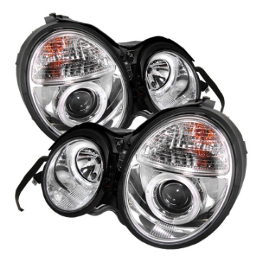Picture of Spyder Mercedes Benz E-Class 95-99 Projector Headlights LED Halo Chrm PRO-YD-MBW21095-HL-C