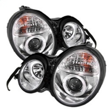 Picture of Spyder Mercedes Benz E-Class 95-99 Projector Headlights LED Halo Chrm PRO-YD-MBW21095-HL-C