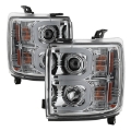 Picture of Spyder Chevy Silverado 2014-16 2500 HD Projector Headlights Light Bar DRL Chrm PRO-YD-CSHD14-LBDRL-C
