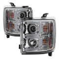 Picture of Spyder Chevy Silverado 2014-16 2500 HD Projector Headlights Light Bar DRL Chrm PRO-YD-CSHD14-LBDRL-C