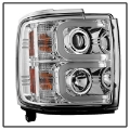 Picture of Spyder Chevy Silverado 2014-16 2500 HD Projector Headlights Light Bar DRL Chrm PRO-YD-CSHD14-LBDRL-C