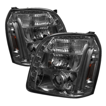 Picture of Spyder GMC Yukon 07-14-Yukon Denali 07-14 Projector Headlights LED Halo LED Smke PRO-YD-GY07-HL-SM