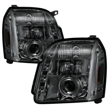 Picture of Spyder GMC Yukon 07-14-Yukon Denali 07-14 Projector Headlights LED Halo LED Smke PRO-YD-GY07-HL-SM