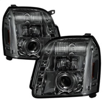 Picture of Spyder GMC Yukon 07-14-Yukon Denali 07-14 Projector Headlights LED Halo LED Smke PRO-YD-GY07-HL-SM
