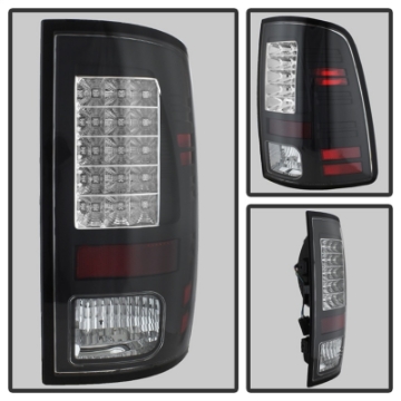 Picture of Spyder Dodge Ram 1500 13-14-Ram 2500 13-14 LED Tail Lights LED Model only - Blk ALT-YD-DRAM13-LED-BK