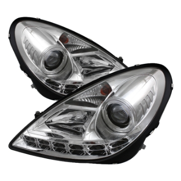 Picture of Spyder Mercedes Benz SLK 05-10 Projector Headlights Halogen Model- DRL Chrm PRO-YD-MBSLK05-DRL-C