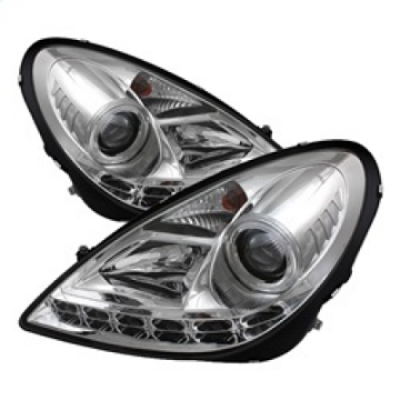 Picture of Spyder Mercedes Benz SLK 05-10 Projector Headlights Halogen Model- DRL Chrm PRO-YD-MBSLK05-DRL-C