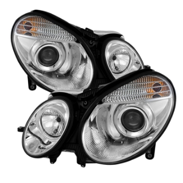 Picture of Spyder Mercedes Benz E-Class 03-06 Projector Headlights Halogen Model Only- Chrm PRO-YD-MBW21103-C