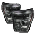 Picture of Spyder Ford Super Duty 11-15 Projector Headlights LED Halo DRL Smke Low 9006 PRO-YD-FS11-HL-SM