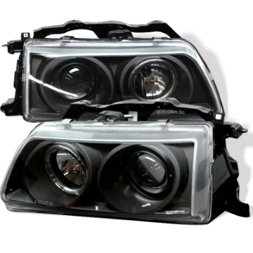Picture of Spyder Honda Civic 90-91-CRX 90-91 Projector Headlights LED Halo Blk PRO-YD-HC90-HL-BK