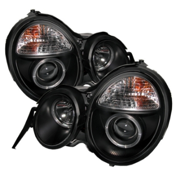 Picture of Spyder Mercedes Benz E-Class 95-99 Projector Headlights LED Halo Blk PRO-YD-MBW21095-HL-BK