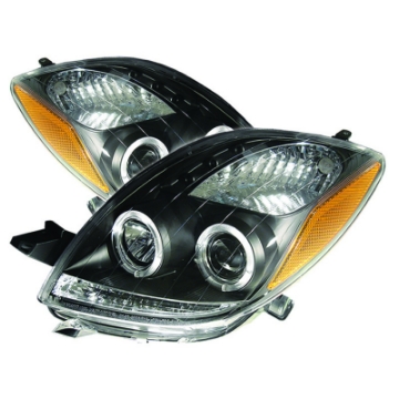 Picture of Spyder Toyota Yaris 06-08 2DR Projector Headlights LED Halo- LED Blk PRO-YD-TYA06-HL-BK