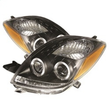 Picture of Spyder Toyota Yaris 06-08 2DR Projector Headlights LED Halo- LED Blk PRO-YD-TYA06-HL-BK