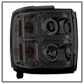 Picture of Spyder Chevy Silverado 14-16 2500 HD Projector Headlights Light Bar DRL Smke PRO-YD-CSHD14-LBDRL-SM