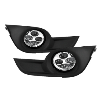 Picture of Spyder Nissan Altima 2013-2015 Sedan Daytime DRL LED Running Fog Lights w-Switch Clear FL-DRL-NA13-C