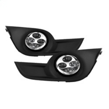 Picture of Spyder Nissan Altima 2013-2015 Sedan Daytime DRL LED Running Fog Lights w-Switch Clear FL-DRL-NA13-C