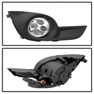 Picture of Spyder Nissan Altima 2013-2015 Sedan Daytime DRL LED Running Fog Lights w-Switch Clear FL-DRL-NA13-C