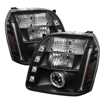 Picture of Spyder GMC Yukon 07-14-GMC Yukon Denali 07-14Projector Headlights LED Halo LED Blk PRO-YD-GY07-HL-BK