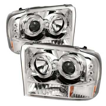 Picture of Spyder Ford F250 Super Duty 99-04 Projector Version 2 LED Halo LED Chrm PRO-YD-FF25099-1P-G2-C