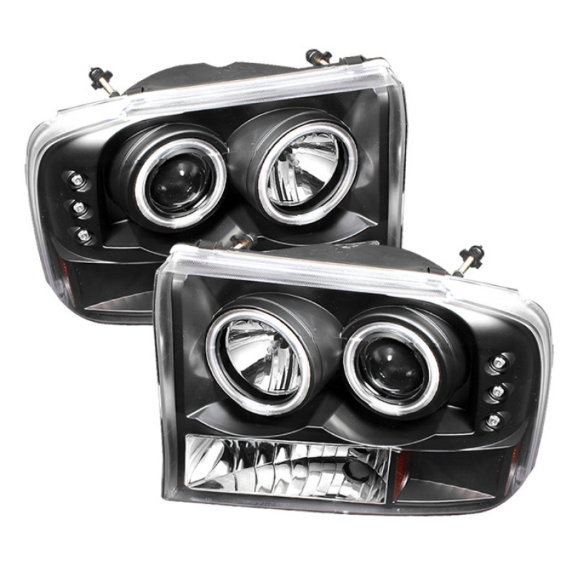 Picture of Spyder Ford F250 Super Duty 99-04 Projector Version 2 CCFL Halo LED Blk PRO-YD-FF25099-1P-G2-CCFL-BK