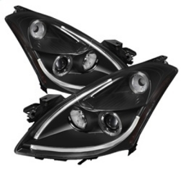 Picture of Spyder Nissan Altima 4Dr 10-12 Projector Headlights Light DRL LED Halo Blk PRO-YD-NA104D-LTDRL-BK