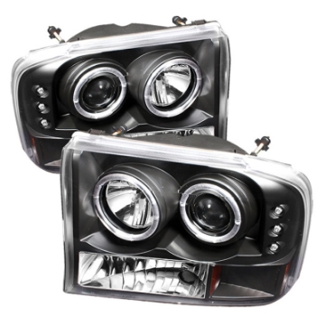 Picture of Spyder Ford F250 Super Duty 99-04 Projector Version 2 LED Halo LED Blk PRO-YD-FF25099-1P-G2-BK