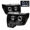 Picture of Spyder Ford F150 09-14 Projector Headlights Halogen Model- LED Halo LED Blk PRO-YD-FF15009-HL-BK