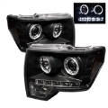 Picture of Spyder Ford F150 09-14 Projector Headlights Halogen Model- LED Halo LED Blk PRO-YD-FF15009-HL-BK