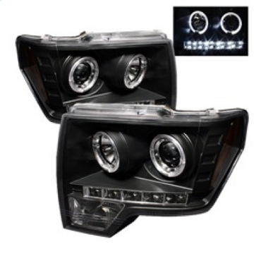 Picture of Spyder Ford F150 09-14 Projector Headlights Halogen Model- LED Halo LED Blk PRO-YD-FF15009-HL-BK
