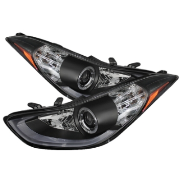 Picture of Spyder Hyundai Elantra 11-13 Projector Headlights LED Halo DRL Blk PRO-YD-HYELAN11-DRL-BK