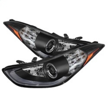 Picture of Spyder Hyundai Elantra 11-13 Projector Headlights LED Halo DRL Blk PRO-YD-HYELAN11-DRL-BK