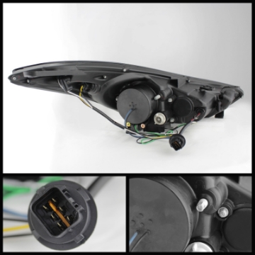 Picture of Spyder Hyundai Elantra 11-13 Projector Headlights LED Halo DRL Blk PRO-YD-HYELAN11-DRL-BK