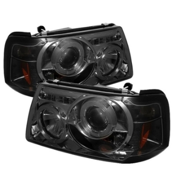 Picture of Spyder Ford Ranger 01-11 1PC Projector Headlights LED Halo LED Smke PRO-YD-FR01-1PC-HL-SM